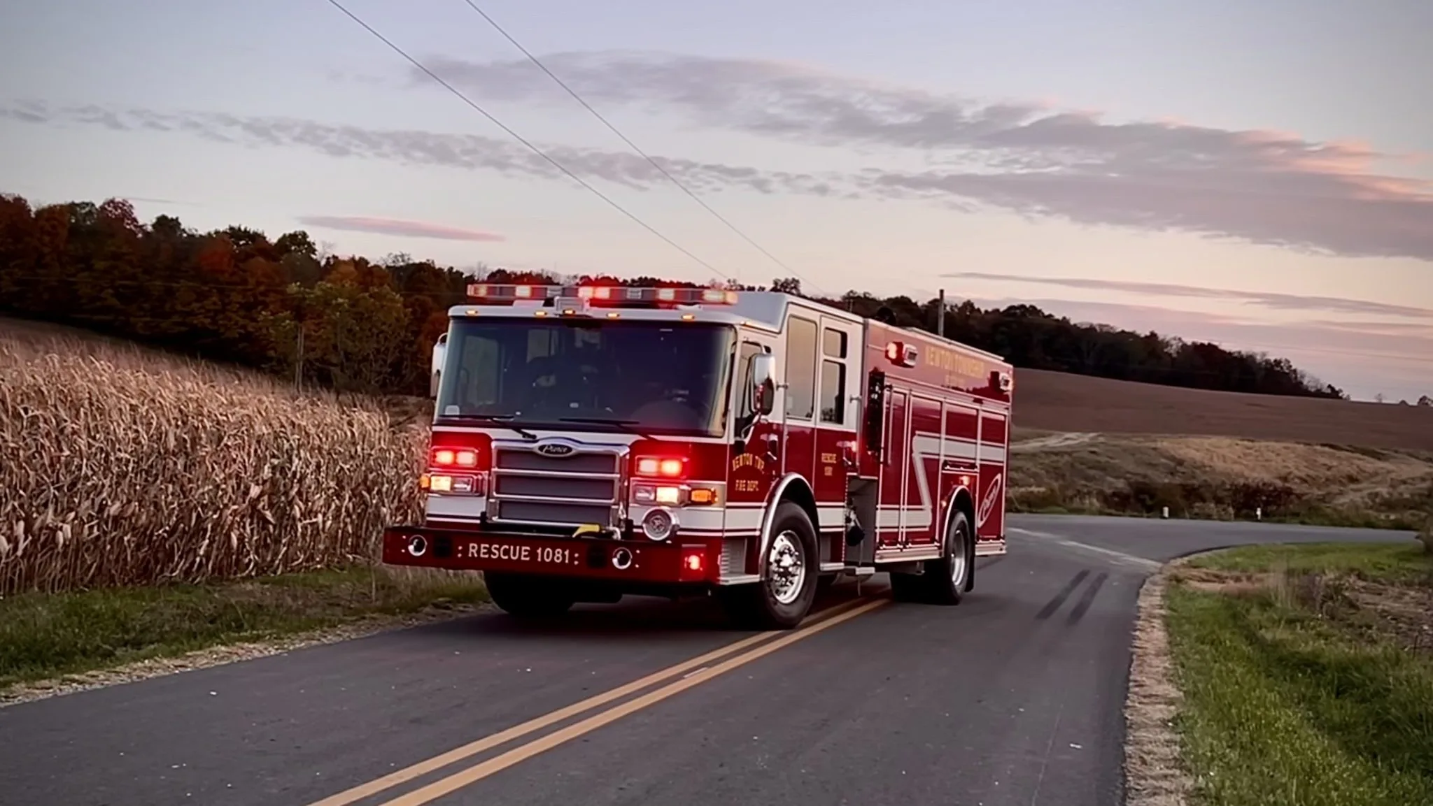 Rescue 1081 on scene of a motor-vehicle accident in Perry County.